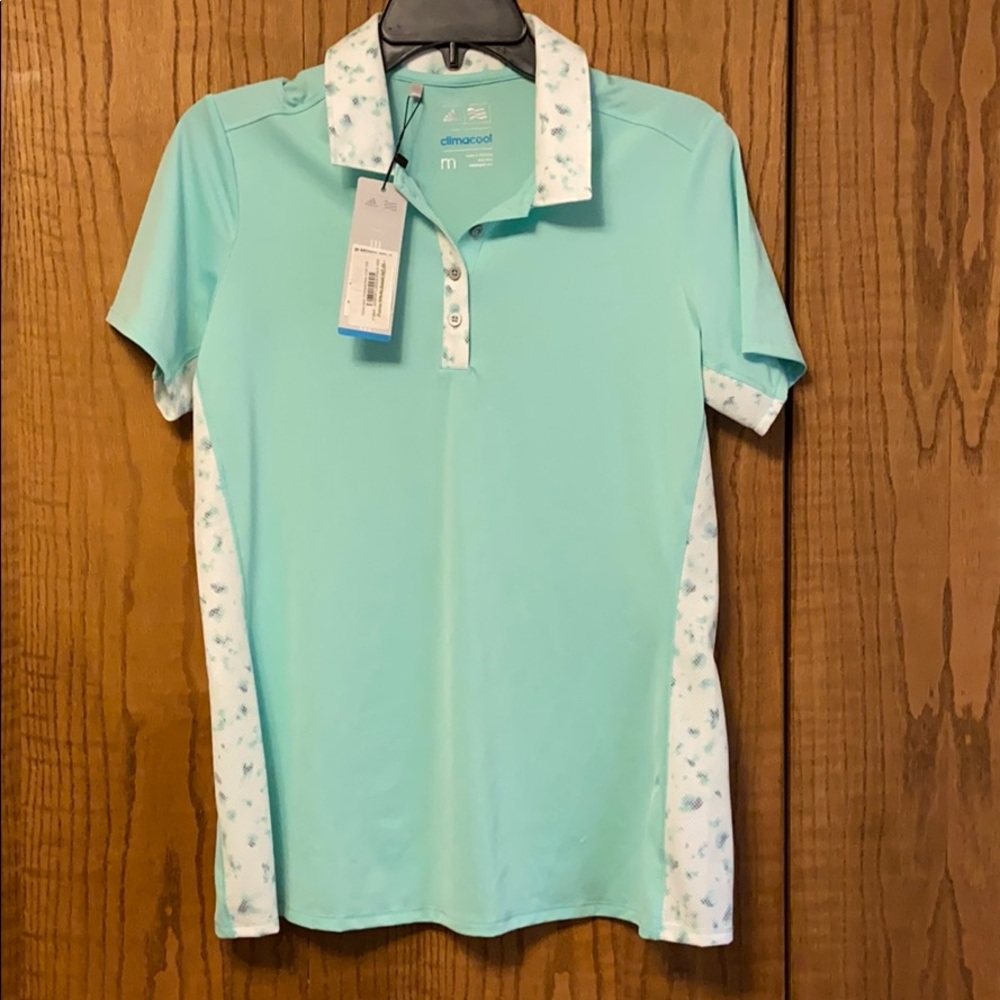 Brand New Adidas Women’s Mint Green Golf Polo